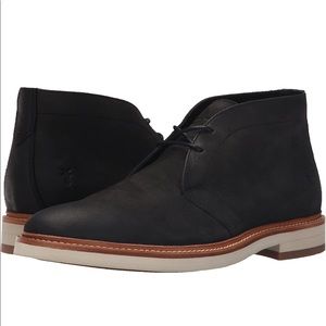 FRYE Men's Joel Chukka Boot shoes, black 9, new